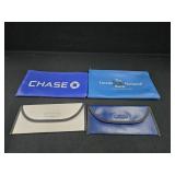 (2) Bank Bags & (2) Bill Holders