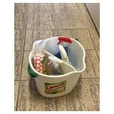 Cleaning Bucket some items full others partially Cleaning Bucket some items full others partially
