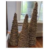 (3) Golden Christmas Trees (3) Golden Christmas Trees