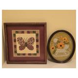 Vintage Butterfly Fabric Pic + Crewel E Vintage Butterfly Fabric Pic + Crewel E