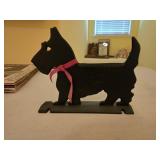 Cast Iron Scottie 9"�7" & (4) Votif Candles Cast Iron Scottie 9"�7" & (4) Votif Candles