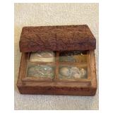 VintageHand Carved Tudor Wooden Spice Chest VintageHand Carved Tudor Wooden Spice Chest