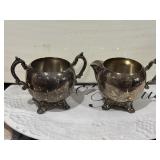 VTG F B Rodgers Silver Plated Creamer & Sugar VTG F B Rodgers Silver Plated Creamer & Sugar