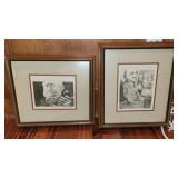 (2) Numbered & Signed Lithographs by Satirical (2) Numbered & Signed Lithographs by Satirical