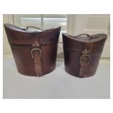 Victorian Leather Top Hat Boxes Victorian Leather Top Hat Boxes