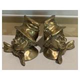 VTG PM Craftsman Heavy Brass Clown Bookend Clown VTG PM Craftsman Heavy Brass Clown Bookend Clown