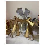 (2) Metal Gold Plated Angels Candle Holder (2) Metal Gold Plated Angels Candle Holder