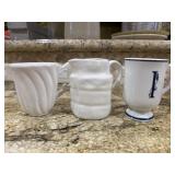 (3) White Coffee Mugs (3) White Coffee Mugs