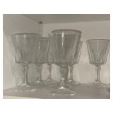Vintage Clear Crystal Wine Goblets, Water Goblets Vintage Clear Crystal Wine Goblets, Water Goblets