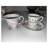 Floral Tea Cup Set & One Extra Cup Floral Tea Cup Set & One Extra Cup