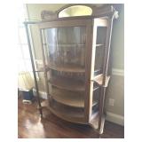 VTG Glass China Cabinet Tiger Oak 42"x14.5"x66" VTG Glass China Cabinet Tiger Oak 42"x14.5"x66"
