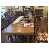 47"x93.5"x30" Beautiful Tiger Oak Dining Table W/ 47"x93.5"x30" Beautiful Tiger Oak Dining Table W/