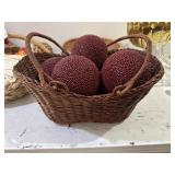 Basket Wirh Decorative Red Plastic �JackFruit� Basket Wirh Decorative Red Plastic �JackFruit�
