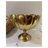Vintage Scalloped Brass Bowl Vintage Scalloped Brass Bowl
