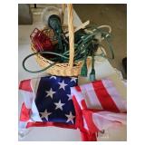 Basket w/ Assorted Plugs & Cords & More Basket w/ Assorted Plugs & Cords & More