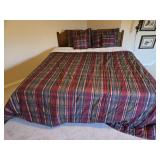 King Size Plaid Comforter w/King Pillow, Throw P King Size Plaid Comforter w/King Pillow, Throw P