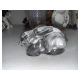 Baccarat France Glass Rabbit Figurine Baccarat France Glass Rabbit Figurine