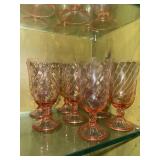 (8) Pink Depression Glasses (8) Pink Depression Glasses