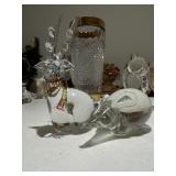 Glass Reindeer & Mouse Glass Reindeer & Mouse