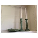 Green Embossed Botanica Majolica Bordallo Green Embossed Botanica Majolica Bordallo