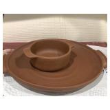 Terra Cotta dip bowl & Serving Plate Terra Cotta dip bowl & Serving Plate