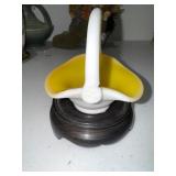 Vintage Kanawha Milk Glass Basket Yellow Glass Vintage Kanawha Milk Glass Basket Yellow Glass