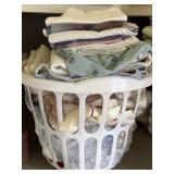Laundry Basket W/ Assorted bed Pads & Linen Laundry Basket W/ Assorted bed Pads & Linen