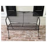 Metal Woodard Style Patio Settee Metal Woodard Style Patio Settee