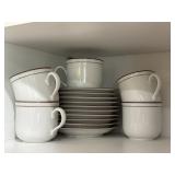 Porcelain coffee cup and saucers Porcelain coffee cup and saucers