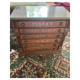 Antique Clark�s Mile End Spool Cotton Cabinet Antique Clark�s Mile End Spool Cotton Cabinet