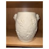 White Ceramic Grape Jar (No Lid) White Ceramic Grape Jar (No Lid)
