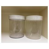(2) Plastic Jar For Cereal (2) Plastic Jar For Cereal