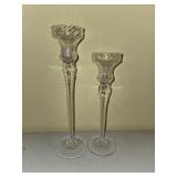 10 & 12" Crystal Candlestick Holders 10 & 12" Crystal Candlestick Holders