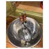 Salad Dish With Mixing Spoons Salad Dish With Mixing Spoons