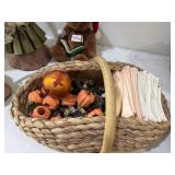 Basket With Halloween & Christmas Stuff Basket With Halloween & Christmas Stuff