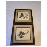 (2) Fed Sweney Matted & Framed Prints (2) Fed Sweney Matted & Framed Prints