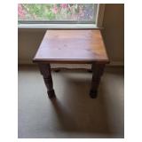 26"x24"x23" Solid Wood Table w/Deer Hide on All 4 26"x24"x23" Solid Wood Table w/Deer Hide on All 4