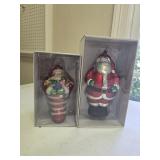 Hand Painted Department 57 Santas & a Noxof Hand Painted Department 57 Santas & a Noxof