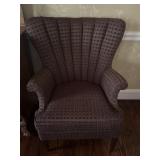 French Style Carved Channelback Wing Chair French Style Carved Channelback Wing Chair