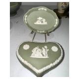 Wedgwood Jasperware Heart Trinket Box & Plate Wedgwood Jasperware Heart Trinket Box & Plate