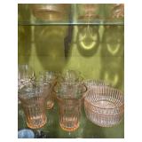 (6) Pink Flat Water Tumbler (6) Pink Flat Water Tumbler