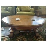 Tiger Oak 44"x26"x18" Coffee Table & White Tiger Oak 44"x26"x18" Coffee Table & White