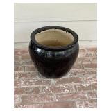 13" Glossy black ceramic pot 13" Glossy black ceramic pot