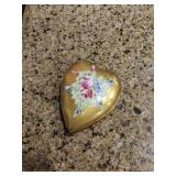 Chamart Limoges France Heart Trinket Box 3" Chamart Limoges France Heart Trinket Box 3"