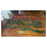 Garland large fake flowers angels with stands Garland large fake flowers angels with stands
