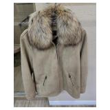 Beautiful Dana Buchman Suede Coat w/Removable