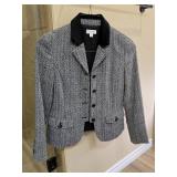 Isaac Mizrahi Black & White Tweed Jacket