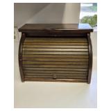 Vtg Wooden Bread Box