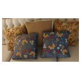 (5) Embroidered Throw Pillows