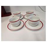 (4) Brasserie Williams & Sonoma Cups & Saucers